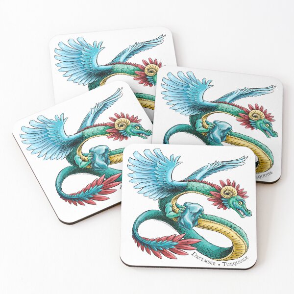 Item preview, Birthstone Dragon: December Turquoise Illustration designed and sold by stephsmith.