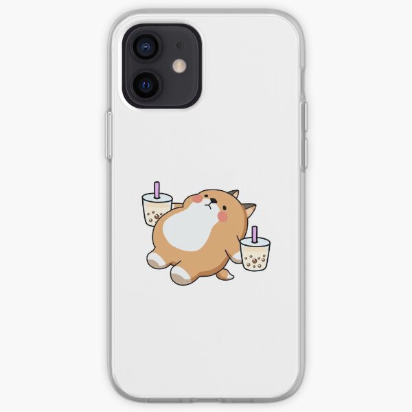 Lazy Shiba Loves Boba! iPhone Soft Case