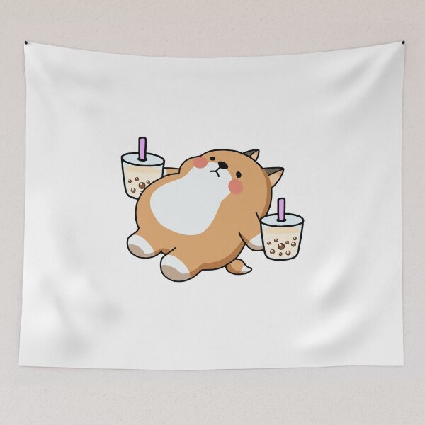 Item preview, Lazy Shiba Loves Boba! designed and sold by SirBobalot.