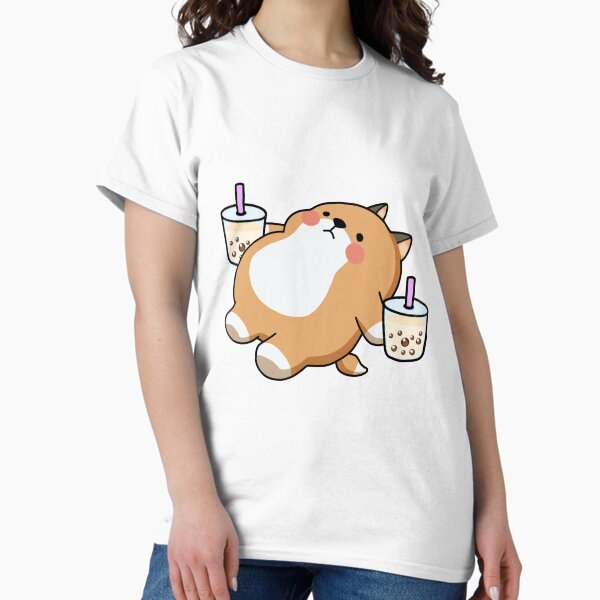Item preview, Lazy Shiba Loves Boba! designed and sold by SirBobalot.