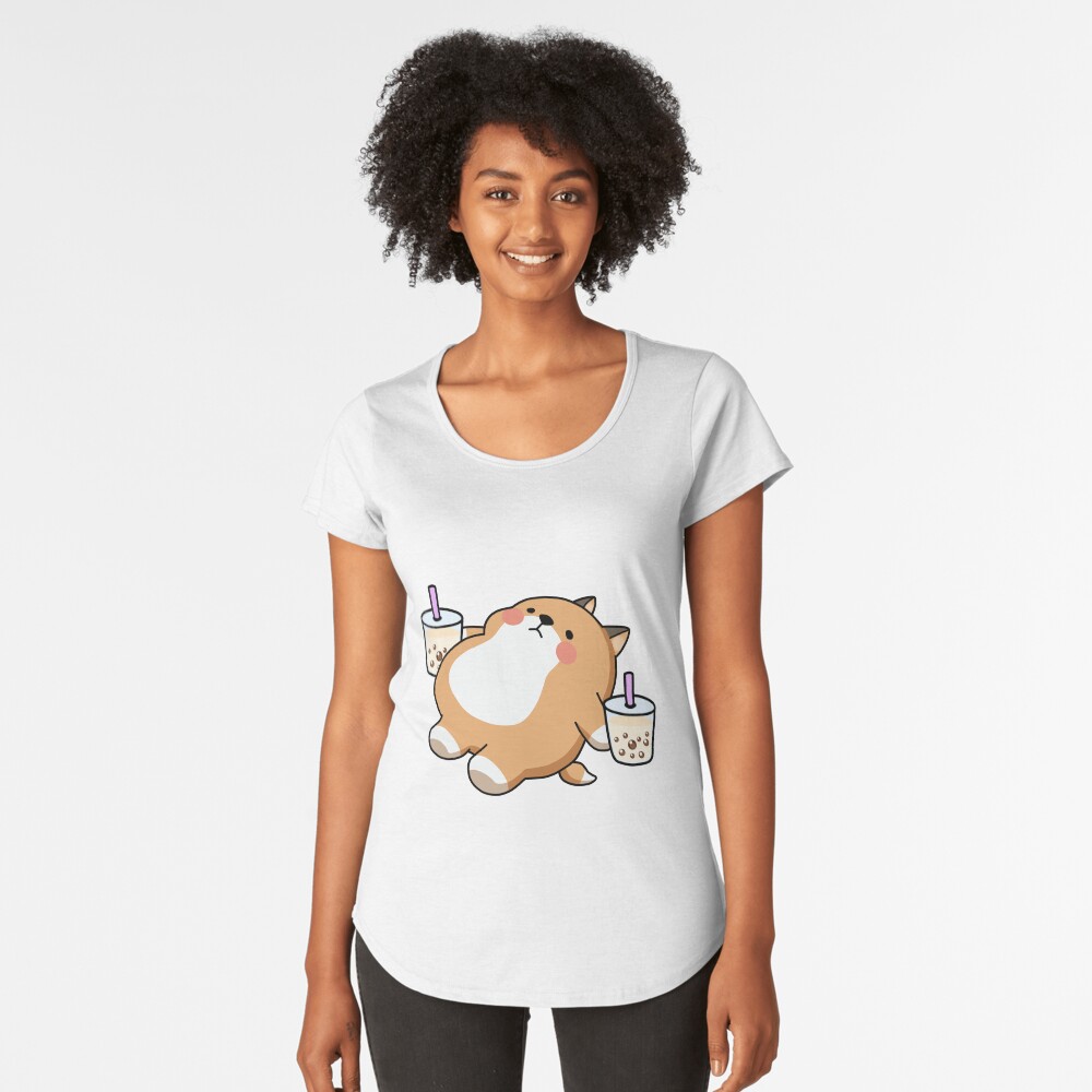 Vista previa del artículo con la obra «Camiseta premium de cuello ancho», diseñado y vendido por SirBobalot.