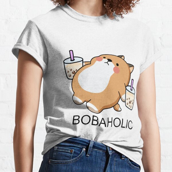 Item preview, Lazy Bobaholic Shiba Loves Boba! designed and sold by SirBobalot.