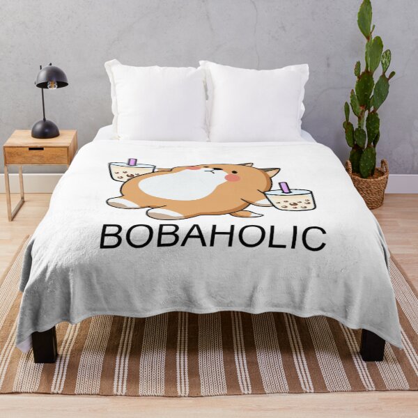 Item preview, Lazy Bobaholic Shiba Loves Boba! designed and sold by SirBobalot.