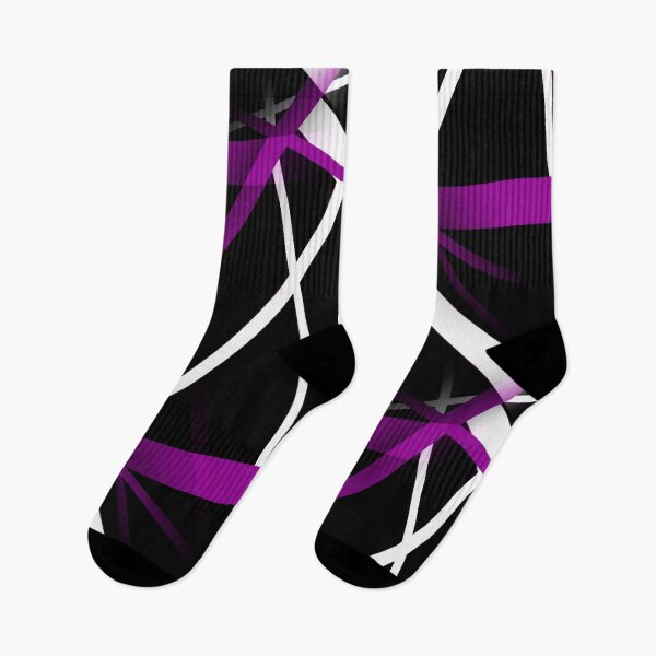 Item preview, Seamless Abstract Purple and White Lines On Black Pattern designed and sold by taiche.