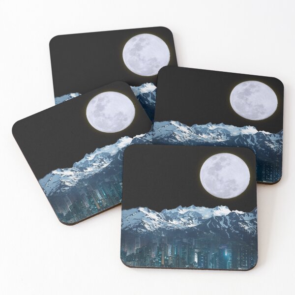 Item preview, Night Sky Surreal Cityscape & Mountain Range designed and sold by kalisteananda.