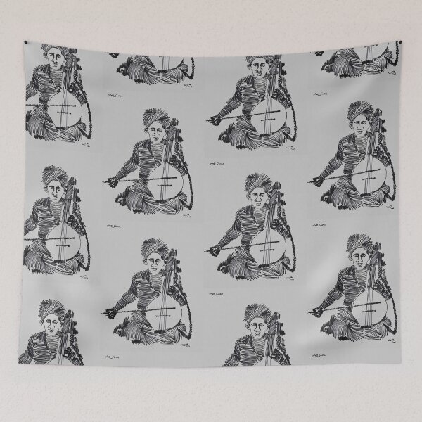 Item preview, Man Playing Instrument By Artguru 0344, 22 X 28, - Ink On Paper designed and sold by Art Guru.