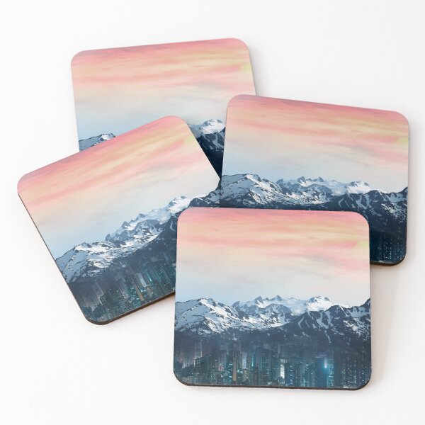 Item preview, Pastel Sunrise, Mountain Range & City designed and sold by kalisteananda.
