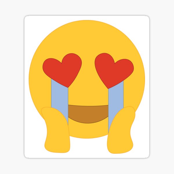 Crying Heart Eye Emoji Stickers Redbubble