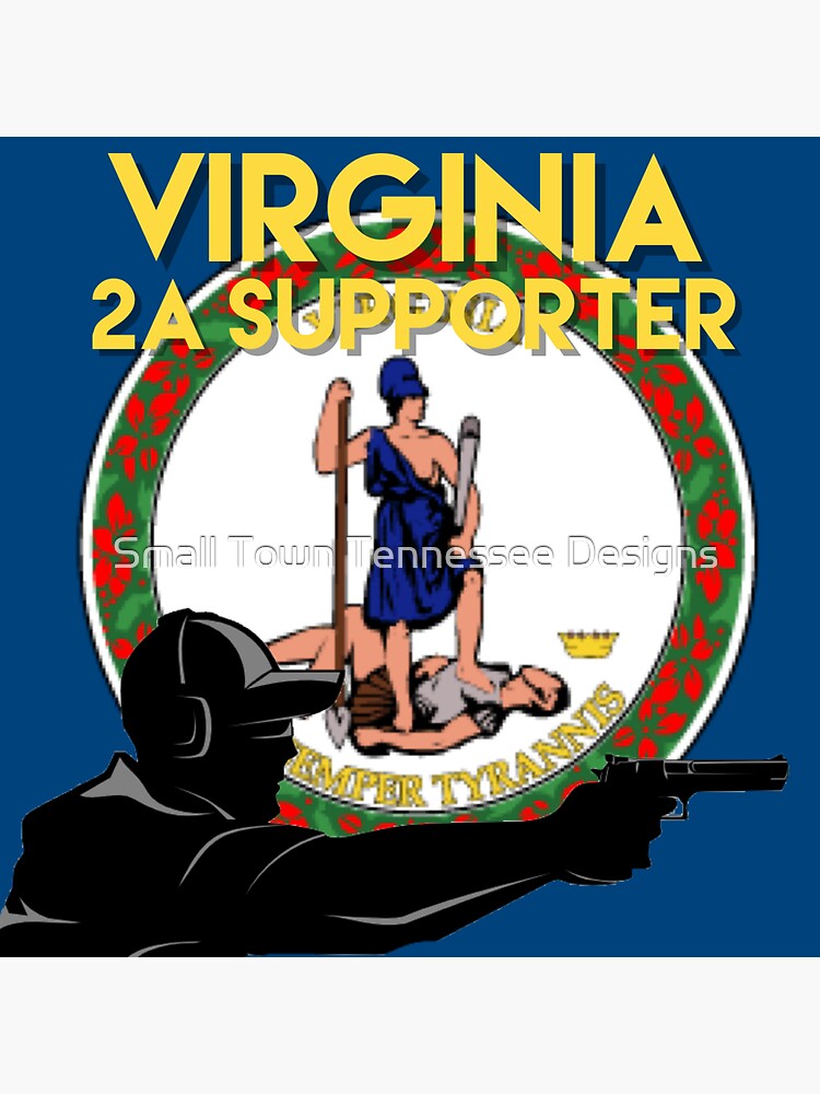 Virginia Second Amendment Graphic Design Sticker For Sale By Timshane Redbubble