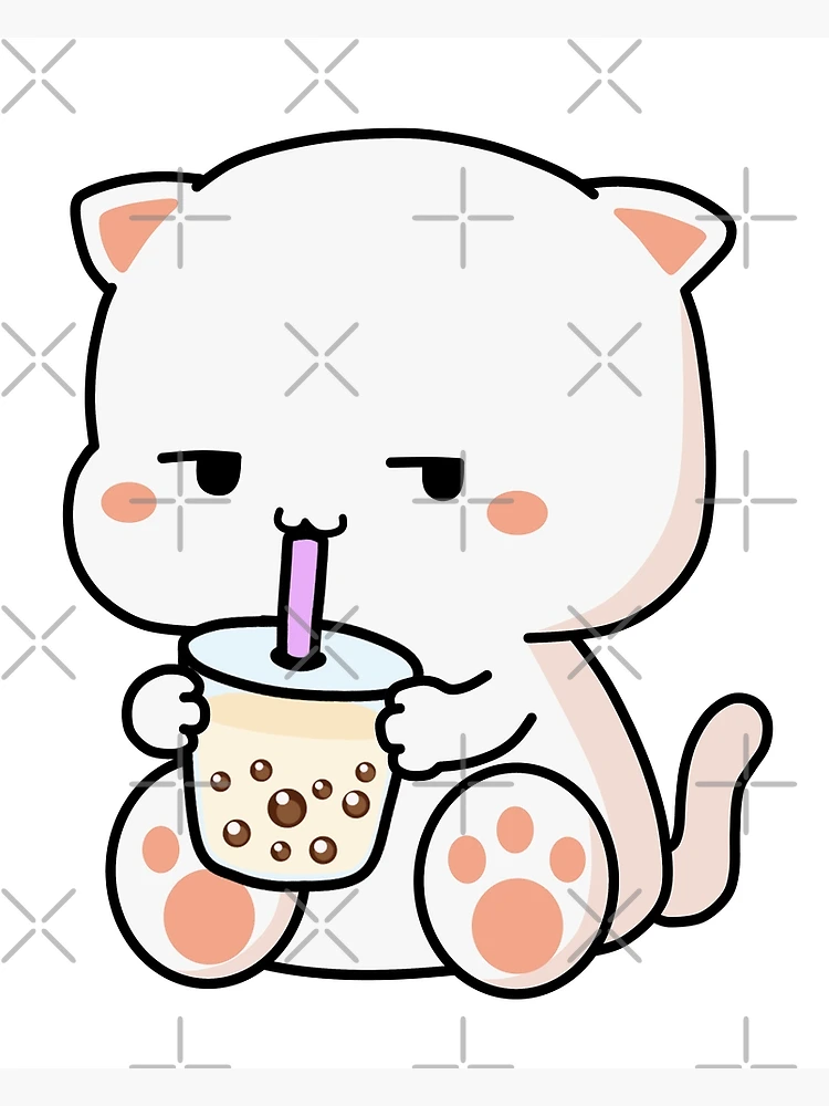 Cat Boba Cup Postcard for Sale by Bobaelyse