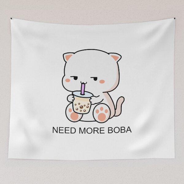 Item preview, Kitty Needs More Boba! designed and sold by SirBobalot.