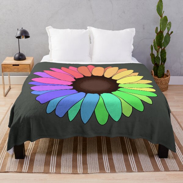 Item preview, Rainbow Gerbera Daisy Flower - dark background designed and sold by nutmegfairy.