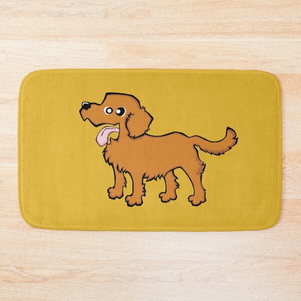 Item preview, Golden Retriever - Dark Golden (Full Body) YELLOW BG designed and sold by TheChicken.