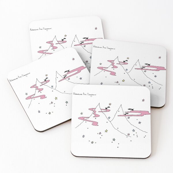 Item preview, Cows on Clouds Over Colorful Starry Mountains designed and sold by Adventures Are Dangerous.