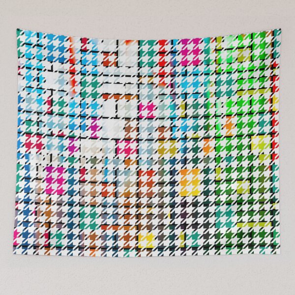 Item preview, Houndstooth Colourful Abstract Modern Art Pattern designed and sold by MarkUK97.