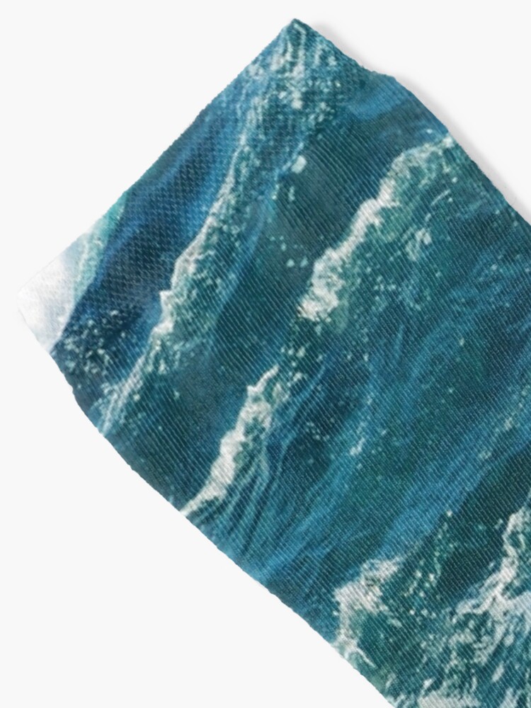 Alternate view of Blue Ocean Waves Socks
