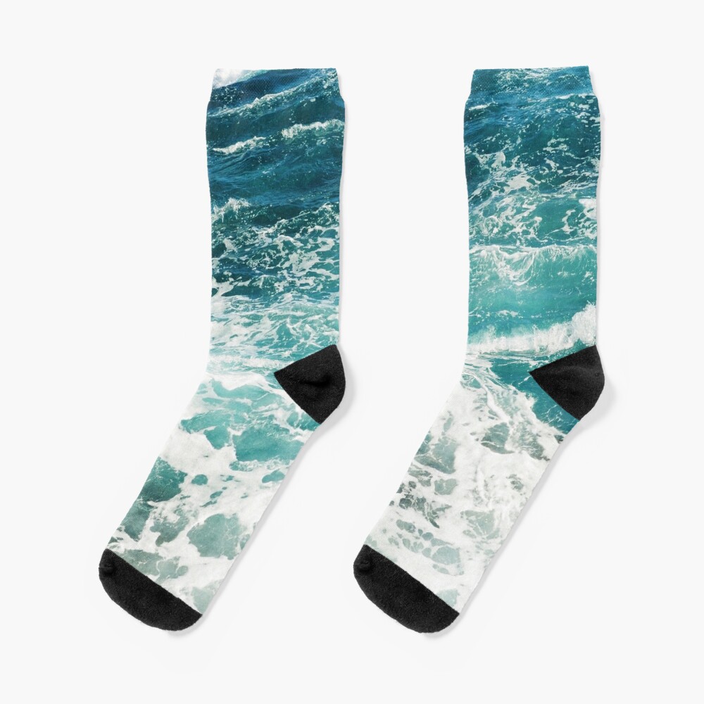 Blue Ocean Waves  Socks