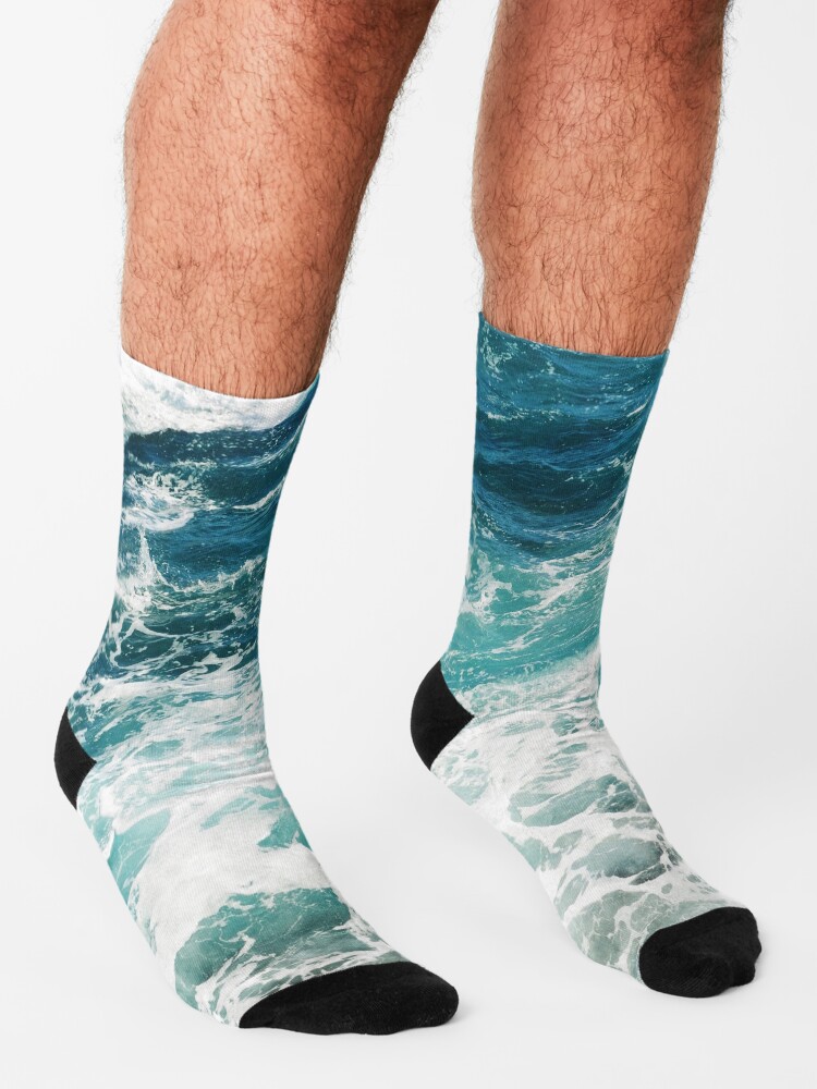 Alternate view of Blue Ocean Waves Socks