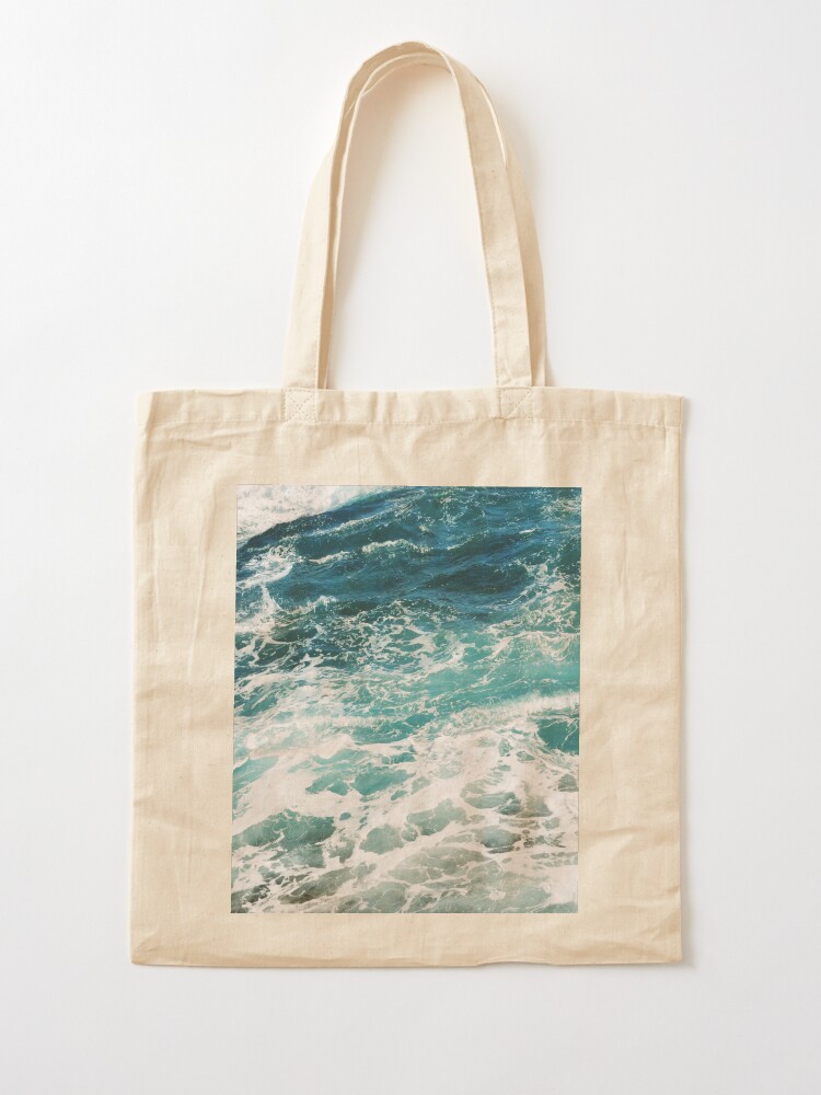 Alternate view of Blue Ocean Waves Tote Bag