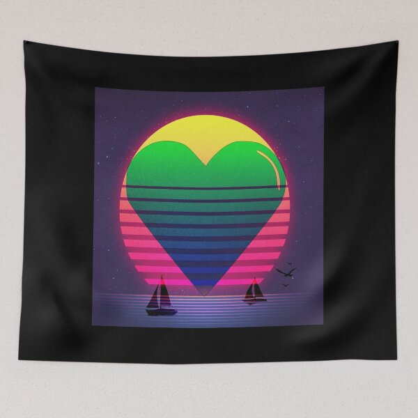 Item preview, Retro California Sunset Love designed and sold by EightWinds.