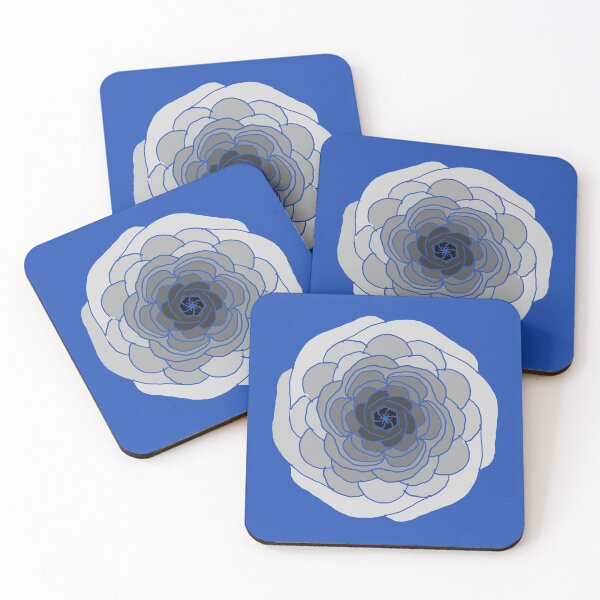 Item preview, Grey Flower in Blue designed and sold by KExpressions.