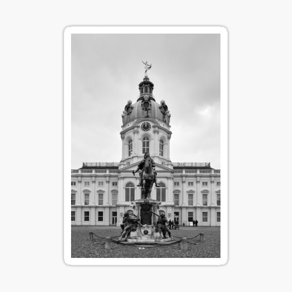 Fredrik Vilhelm. Schloss Charlottenburg. Berlin bw Sticker