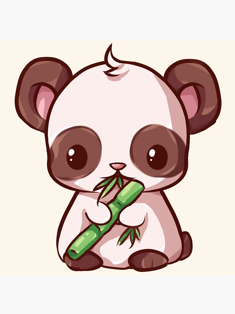 Cute Panda Kawaii Chibi Hand drawn Illustration | Poster