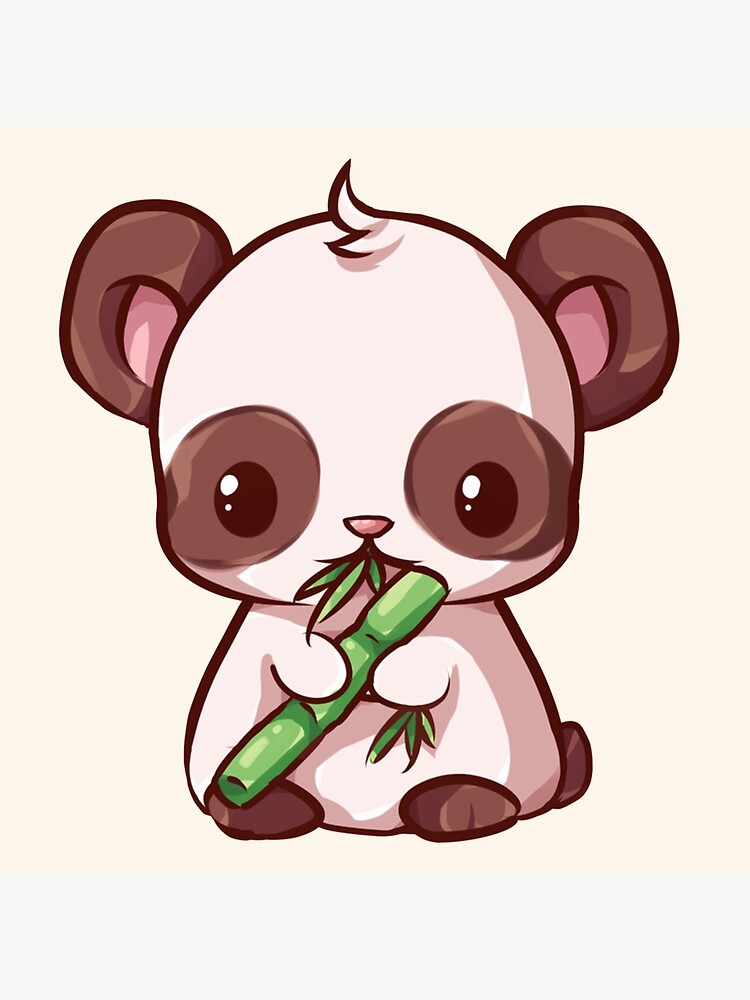 Adorable panda with a cute kawaii aesthetic