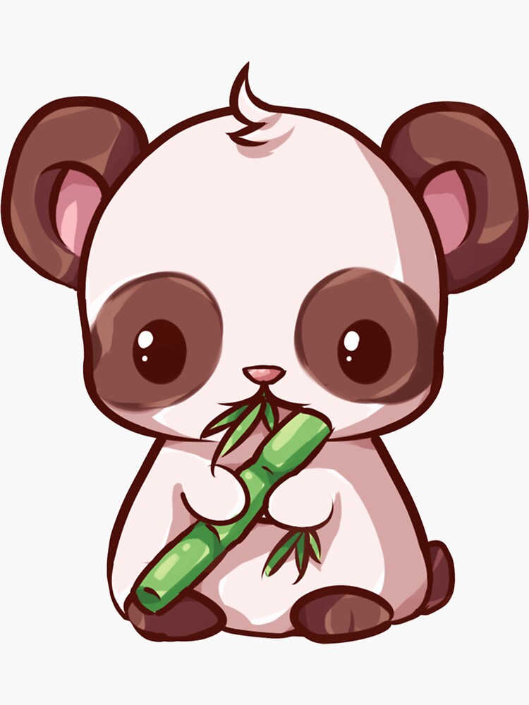 Sticker for Sale avec l'œuvre « Kawaii Panda » de l'artiste Flakey