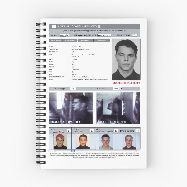 Item preview, JASON BOURNE SEARCH FAX designed and sold by SpaceAgency.