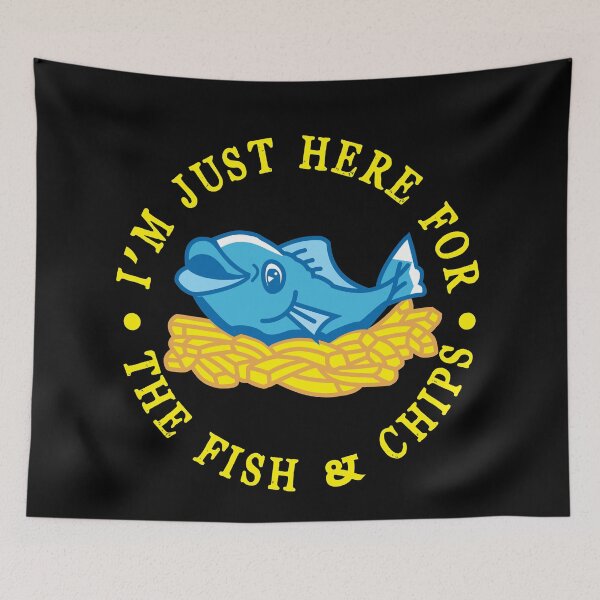 Item preview, I'm Just Here For The Fish & Chips Funny T-Shirt designed and sold by Gerald Waters.