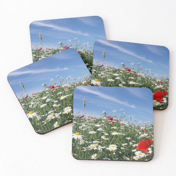Item preview, chamomile and poppy flowers field in spring designed and sold by goceris.