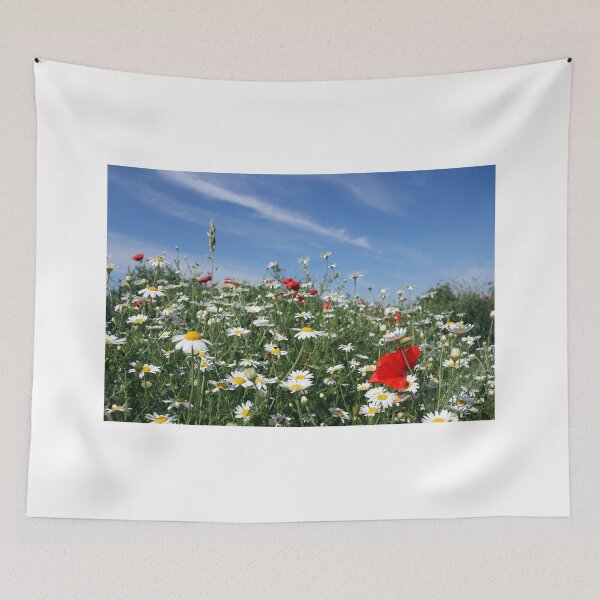 Item preview, chamomile and poppy flowers field in spring designed and sold by goceris.