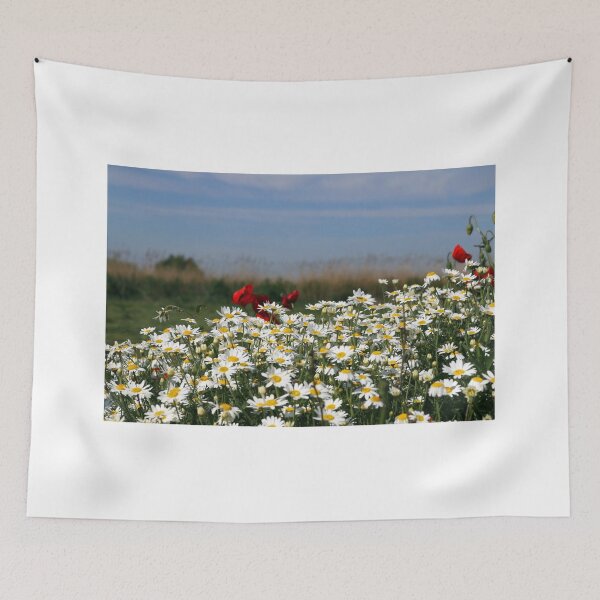 Item preview, chamomile flowers field in spring designed and sold by goceris.