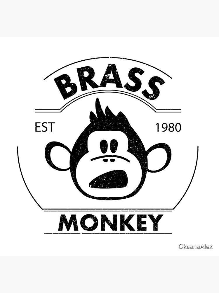 "Brass monkey vintage logo style with grange texture for Tshirts