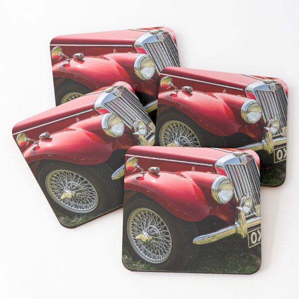 Item preview, The front of a red 1954 MG TF on display at a car show designed and sold by Graham Cornall.