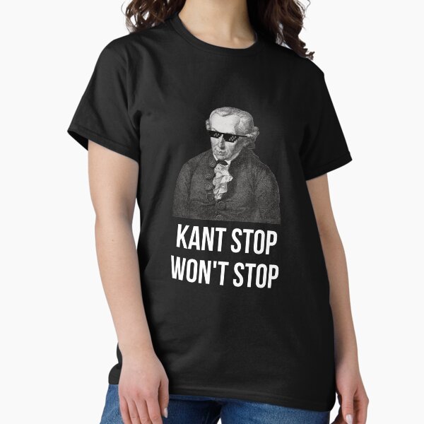 Vista previa del artículo con la obra «Cita divertida de Immanuel Kant Kant Stop», diseñado y vendido por Beltschazar.