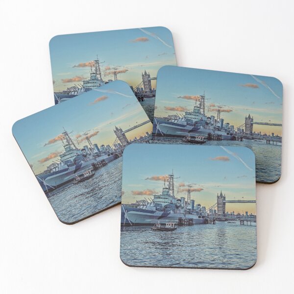 Item preview, #321 HMS Belfast and Tower bridge in London designed and sold by phutball.