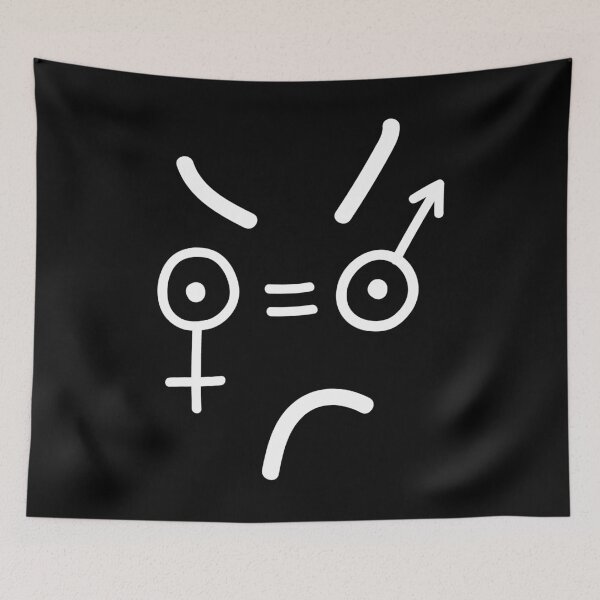 Item preview, Gender equality and angry face symbols designed and sold by Catcrea.