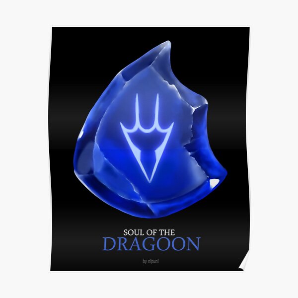 Seele des Dragoners - schwarz Poster