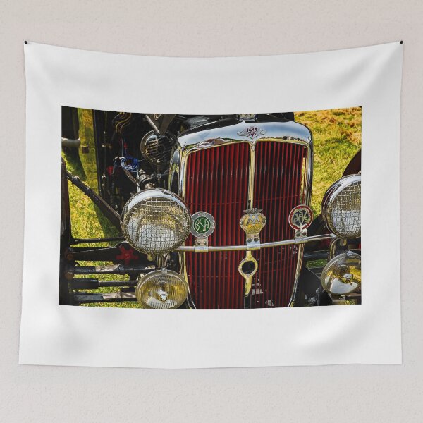 Item preview, The front of a 1935 BSA Scout on display at a car show designed and sold by Graham Cornall.