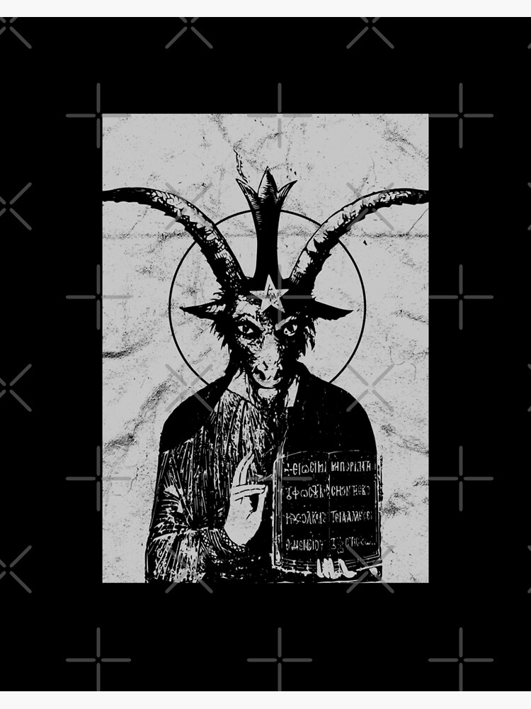 Occult Baphomet Gothic Grunge Satan Devil Black Lucifer 666 design | Art  Board Print