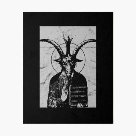 Baphomet Wall Art Engraved on Wood , Satanic Altar Decor, Lucifer Temple -   Denmark