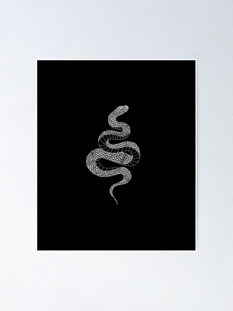 Simple Black Silhouette of a Crawling Snake Boho Tattoo Mystical Icon for  a Witch a Symbol of Wisdom and Deceit Stock Vector  Illustration of  isolated element 210685881