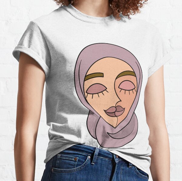 An anime-girl wearing a hijab with no hair, radiating sweetness