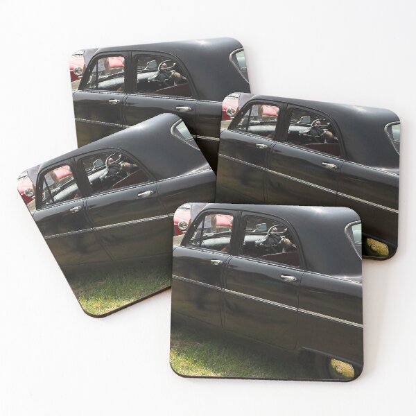 Item preview, The side of a black 1955 Ford Consul on display at a car show designed and sold by Graham Cornall.