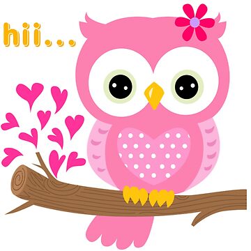  Buttons for Crafts 100pcs, Pink Cartoon Owl Design