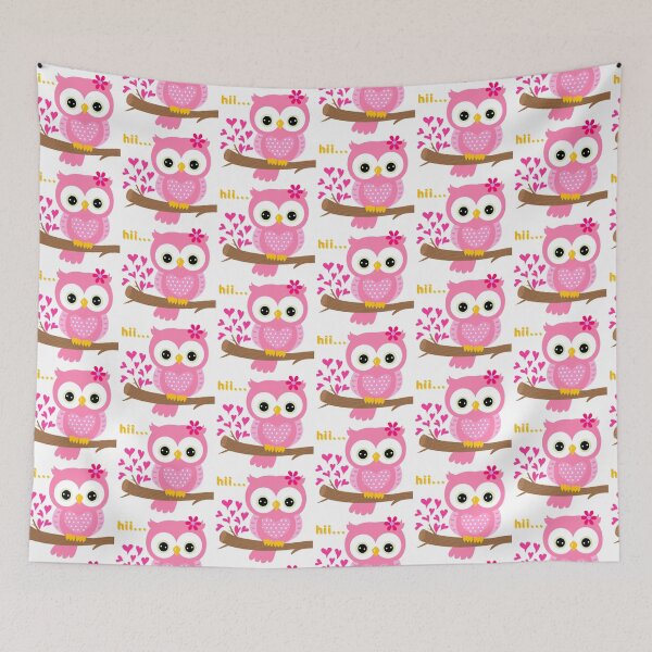 Item preview, Cartoon pink owl design designed and sold by Purti123.