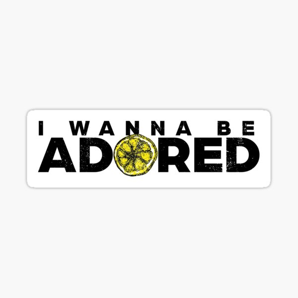 Adored (distressed design) Sticker