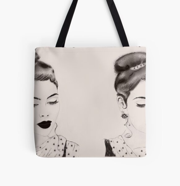 Shopper bag in cotone stampa Diva AUDREY HEPBURN Pop Art idea